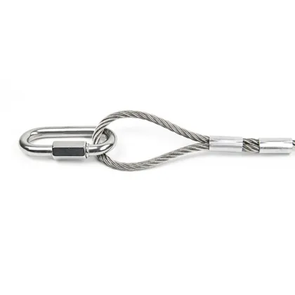PE coated wire rope assembly stainless steel