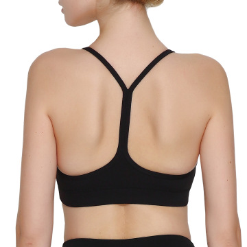 Women's Size 32 Moisture-Wicking Y Back Crop Top with Padded Sport Bra