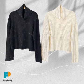 Yumuşak Fufu İplik ile Starry Sky Boncuklu Yaka