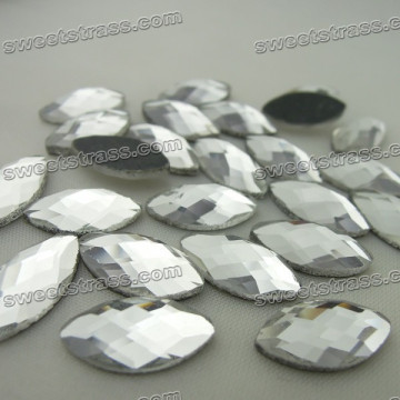 Wholesale hotfix crystal flat back Rhinestone Multi facet Oval Shape