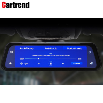Specchio DVR per display carplay da 9,66 pollici con retroview e registrazione 1080p