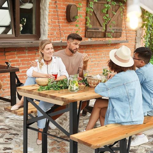 Folding Desk outdoor restaurant furniture folding coffee shop table and chair foldable collapsible chairs garden cafe waterproof furniture Factory