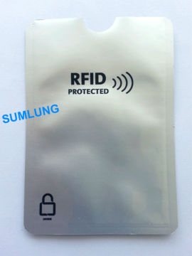 Anti Thief RFID Blocking Sleeve Protect your Credit Card Identification info IC Card Protector print LOGO Bank Promotion Gift