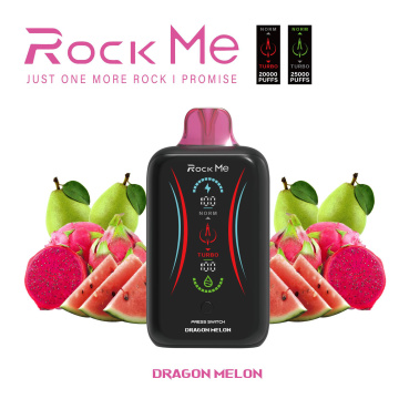Rockme25000 Puffs Disposable Vape Pen dengan 20 rasa