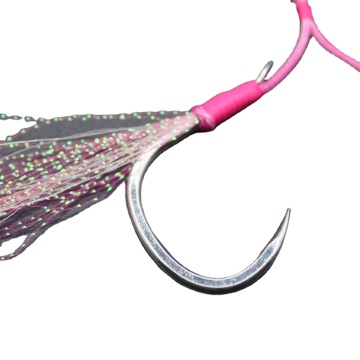 XUHANG D002 UV Luminous Jigging Hooks with PE Line and Feathers (150g/200g)