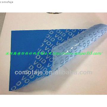 blue Non-residue tamper evident