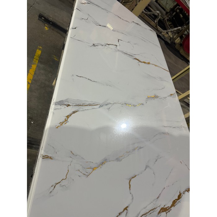 แผ่นหินอ่อน UV Cured พรีเมี่ยมป้องกันสีเหลืองร่วมสมัย