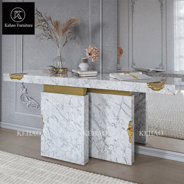 Elegant Minimalist Marble Console Table for Contemporary Living Rooms