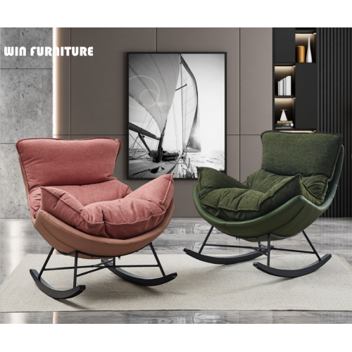 Comfortable Modern Design Rocking Sofa Chair With Footstool