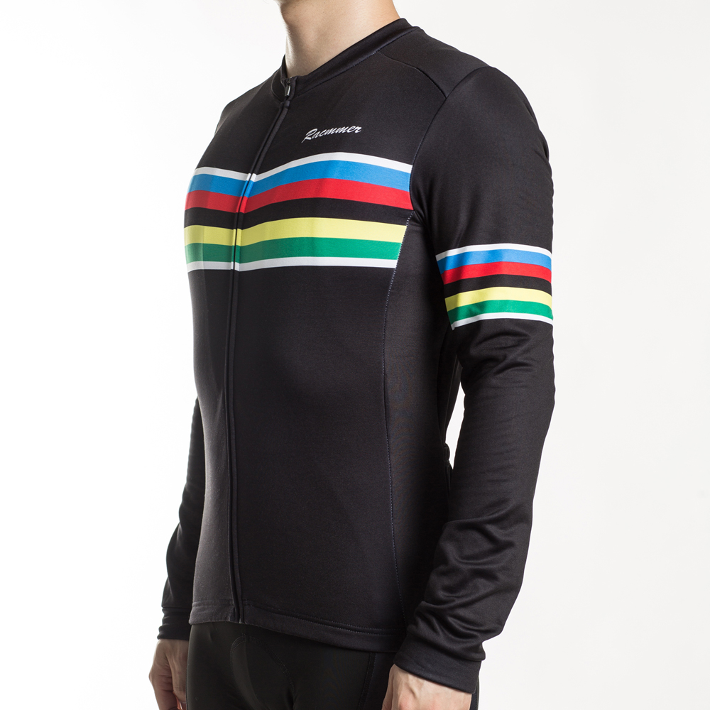 Racmmer 2020 PRO FIT Thermal Fleece Cycling Jersey Winter Men Bicycle Clothing Long Sleeve Champion Bike Shirt Maillot Ciclismo