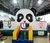 Cute Hot Cheap Inflatable Panda Theme Amusement Park Jumping Playground