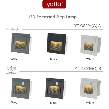 3W IP65 Waterproof LED Stair Light Pathway Recessed Corner Footlight