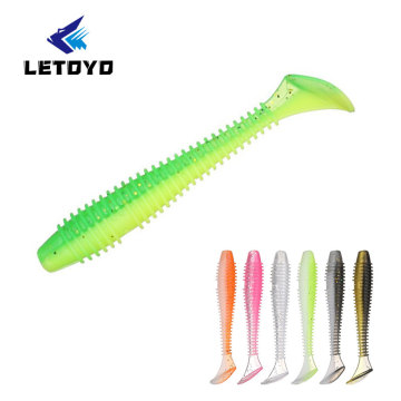 Letoyo por atacado iscas de pesca macia de 5,5 cm de 6,5 cm de iscas de corda de cor de cor de cor de cor