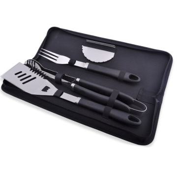 4PC PP Plastic Handle BBQ Set with Nylon Bag