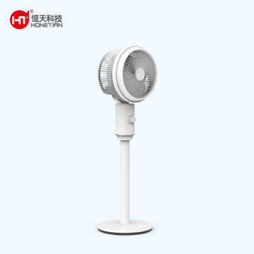HONETIAN AC 3 speeds 90 degrees auto oscillation knob control 8 inches circulator white colour indoor plastics stand fan