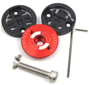 Cycling Stem Top Cap with Bike Stopwatch Mount Bracket for Bicycle Computer Holder - 20051