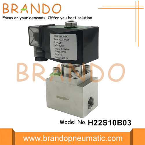 Valvola al solenoide ad alta pressione da 3/8 &#39;&#39; 24 VDC