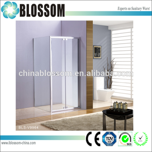 Supplier Hangzhou popular European glass folding bifold shower door,hinge shower door