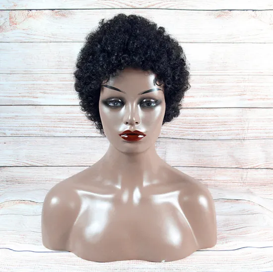 Afro puff wig machine made , popular machine made wigs wholesale accept custom color