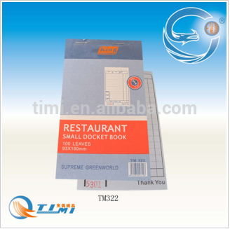 Restaurant small docket book carbonless invoice documents