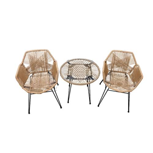 Elegante juego de muebles de jardín con ratán PE