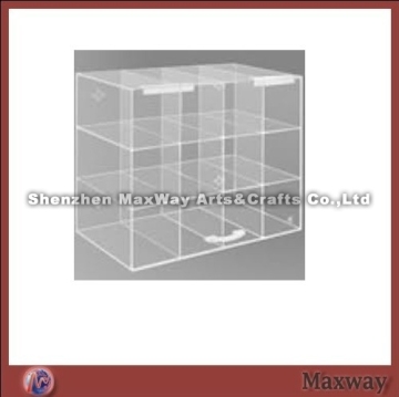 Tabletop transparent 3 tier acrylic goggle/sunglass box