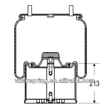 BPW 05.429.40.15.0 Rubber air bellow 942MB/ Gas-filled air ride suspension system for BPW axle air bag