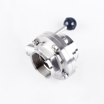 Food grade stainless steel internal thread butterfly valve