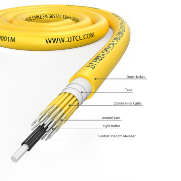 Cable de ruptura de fibra óptica de 15 mm 24F