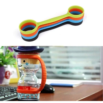 Silicone Water Bottle Strap Colorful Soft Handheld Bottle Holder Durable  Wide Mouth Straw Cup Shoulder Rope