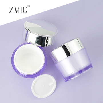 Luxury White Blue Recyclable Face Cream Jar Set Packaging