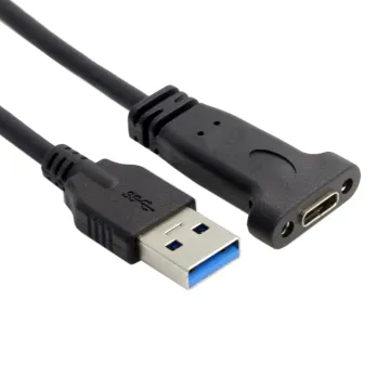 Type-c Male To Female Aux Panel Mount Cable