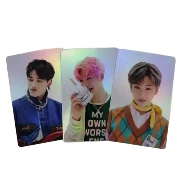 Impressão personalizada por atacado pequenos cartões de papel e fotocards de holograma para K-pop para coleção