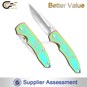 High Quality Everyday Carry Edge Folding Knife rainbow pocket knife