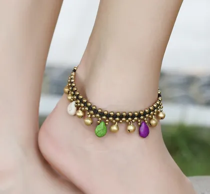 Anklet, Gold Jewelry Anklet, New Design Anklet Fashion Semi-precious Stone Anklet Bracelet 510293