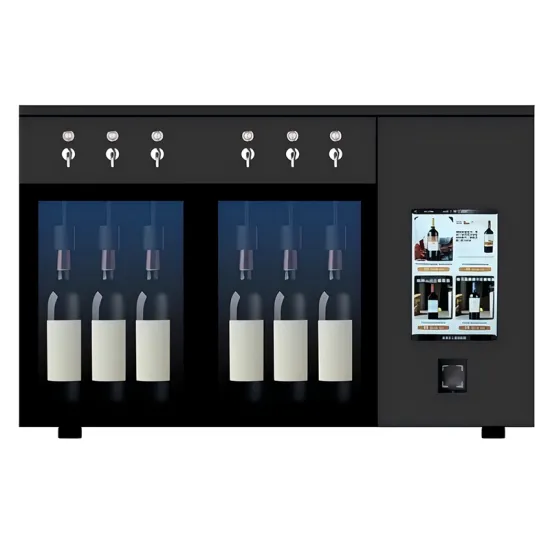 Smart Wine Cooler: 6 Bottle Capacity with 13.3 Inch Screen and Automated Payment Dispensing