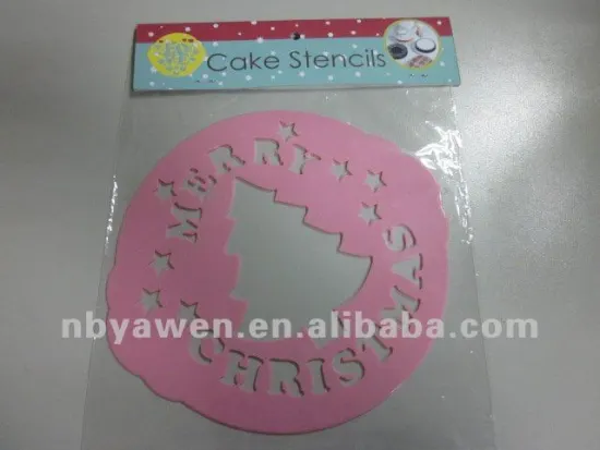 christmas design cake stencil