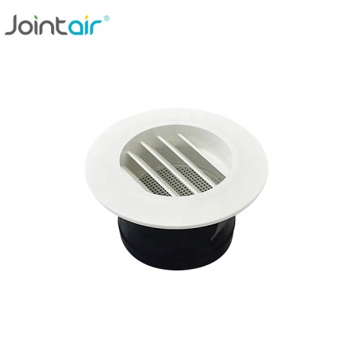 Plastic Round Louver Grille Vent White Bathroom Exhaust