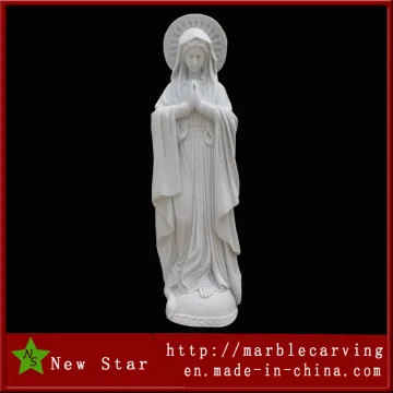 Marble Figure Our Lady Stone Virgin Mary Statue