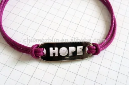 New products HOPE leather bracelet from china wholesale