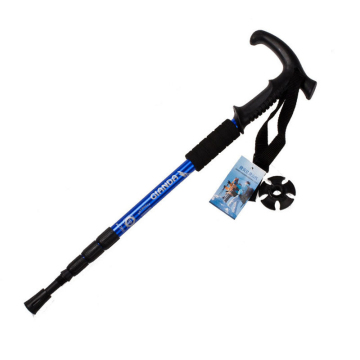Aluminum Alloy Shockproof T-Handle Four-Section Trekking Poles for Outdoor Travel
