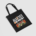 ALL EYES ON RAFAH Flower Canvas Bag