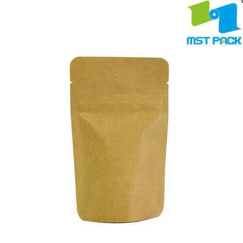 Eco Friendly kraft paper Snack zipper Pouches