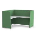 Modern High-End Office Furniture Privacy Meeting Sofa Pod with High Partition Back Fabric Sofa Set