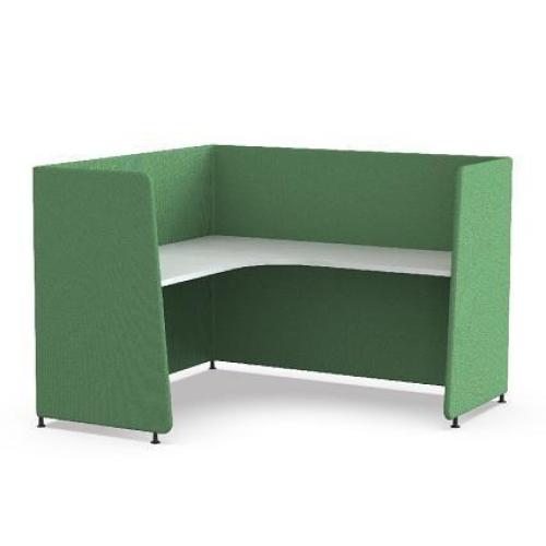 Modern High-End Office Furniture Privacy Meeting Sofa Pod with High Partition Back Fabric Sofa Set
