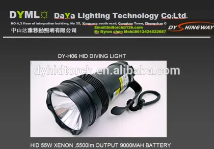 5000lumen high power DY- H06 scuba diving flashlight