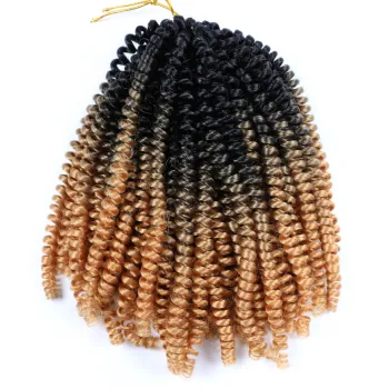Wholesale Synthetic Spring Curl Crochet Braids 8 Inch Nubian Hair Products Kenya 12 Inches Spring Twist Braiding Hair
