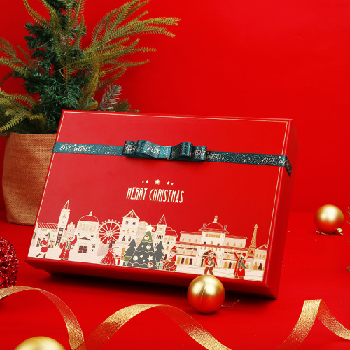 Bowknot Design Red Christmas Eve Cassanes Boîtes-cadeaux