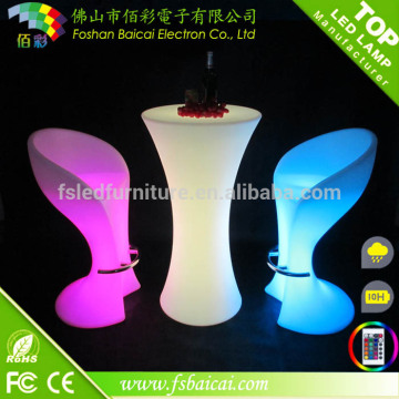 plastic outdoor bar furniture led bar chair /bar stool high chair