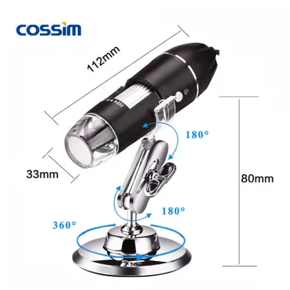 Affordable 1600X Portable Digital Microscope for Multiple Operating Systems